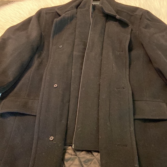 Nautica Man Wool 67% 12 % cashmere 21 Naylon Coat long 31 bust 44” - Picture 12 of 12